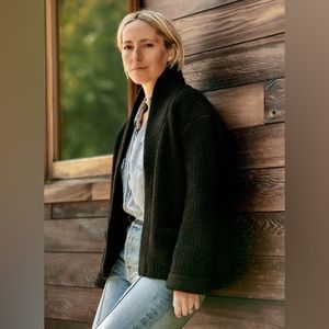 Imogene + Willie Clara Cardigan in Marled Brown, XS